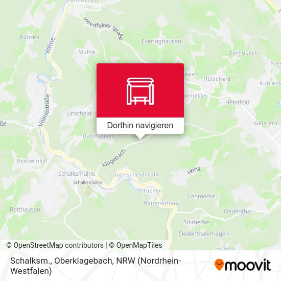 Schalksm., Oberklagebach Karte