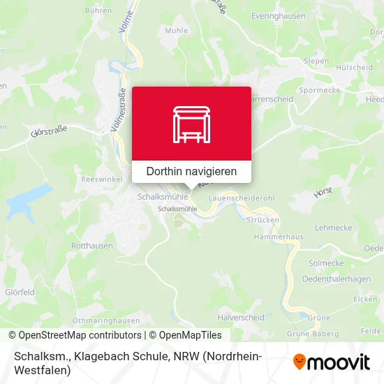 Schalksm., Klagebach Schule Karte