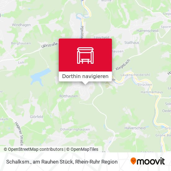 Schalksm., am Rauhen Stück Karte