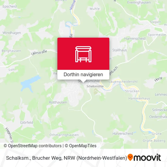 Schalksm., Brucher Weg Karte