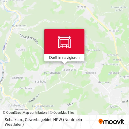 Schalksm., Gewerbegebiet Karte