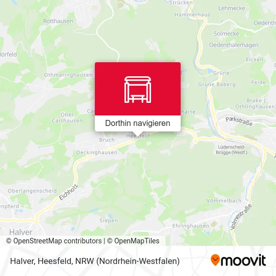 Halver, Heesfeld Karte