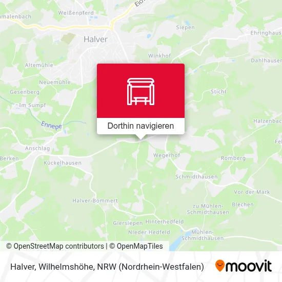 Halver, Wilhelmshöhe Karte