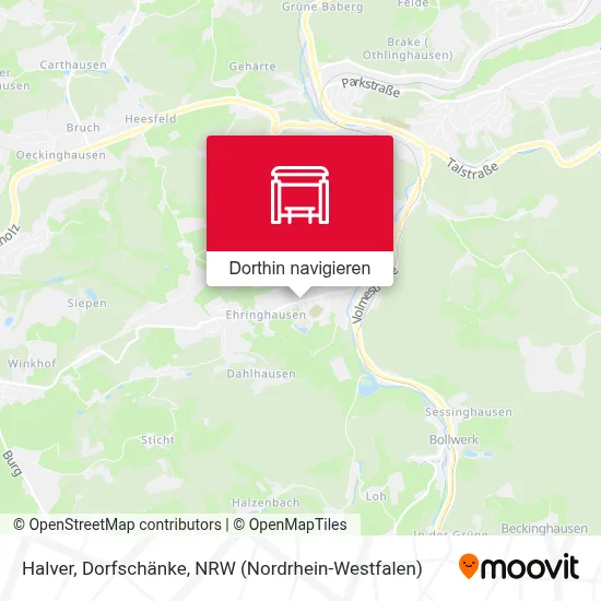 Halver, Dorfschänke Karte