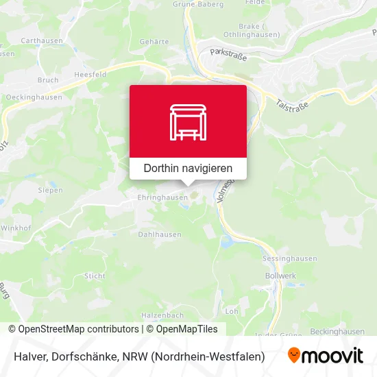 Halver, Dorfschänke Karte