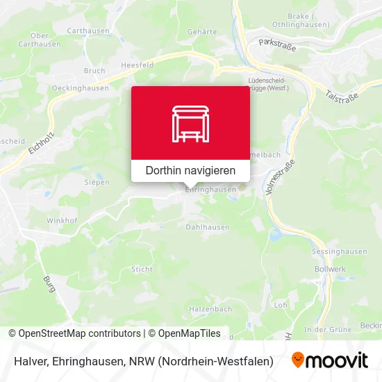 Halver, Ehringhausen Karte