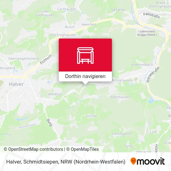 Halver, Schmidtsiepen Karte