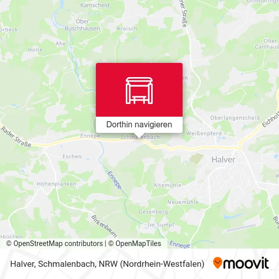 Halver, Schmalenbach Karte