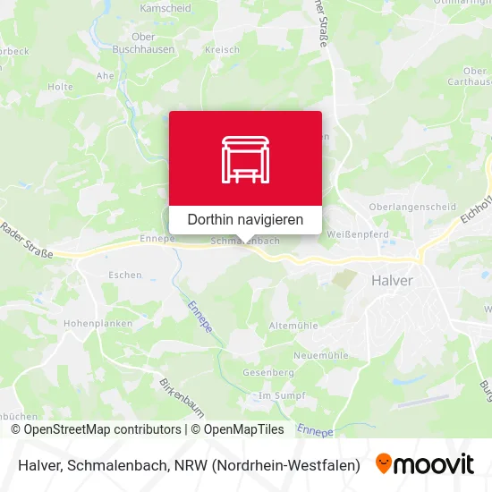 Halver, Schmalenbach Karte