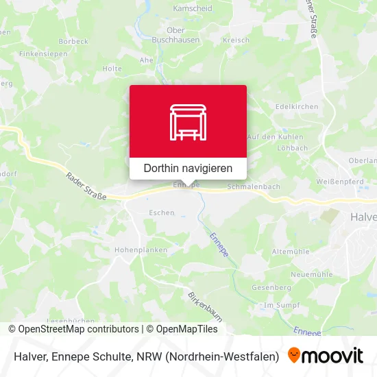 Halver, Ennepe Schulte Karte