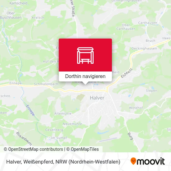 Halver, Weißenpferd Karte