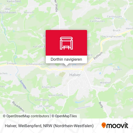 Halver, Weißenpferd Karte