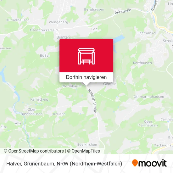 Halver, Grünenbaum Karte