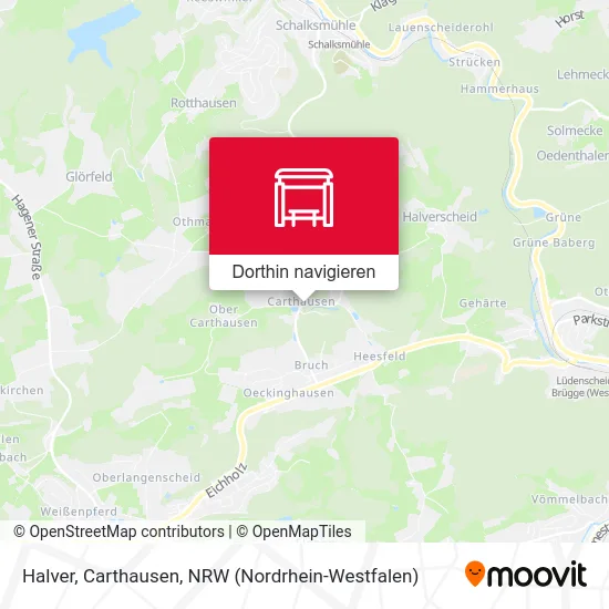 Halver, Carthausen Karte