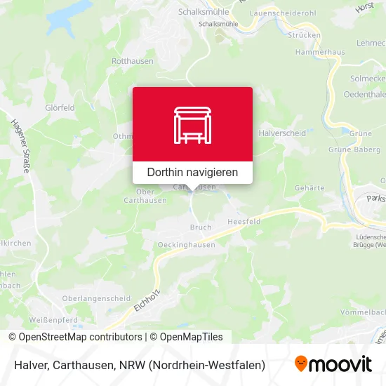 Halver, Carthausen Karte