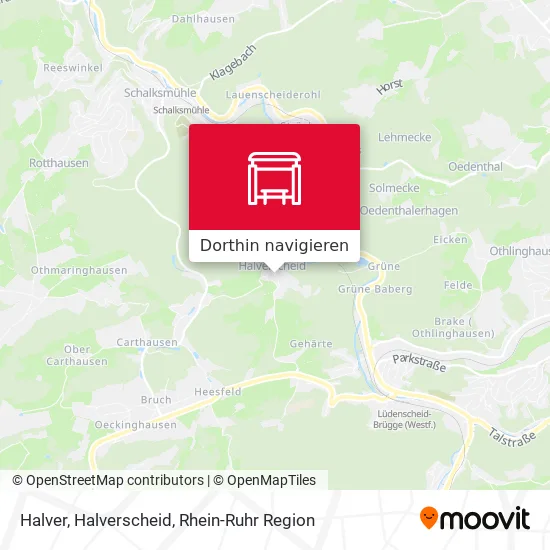 Halver, Halverscheid Karte