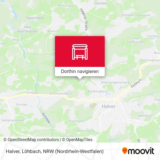 Halver, Löhbach Karte