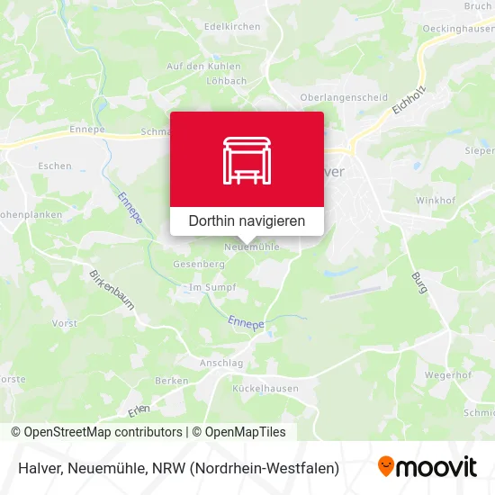 Halver, Neuemühle Karte