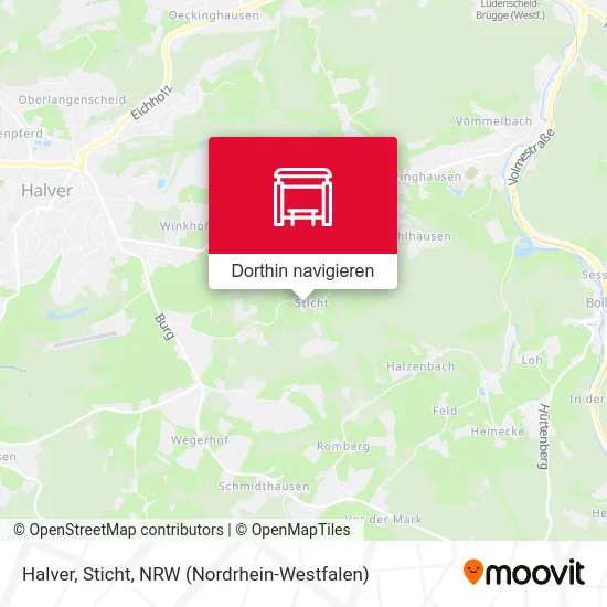 Halver, Sticht Karte