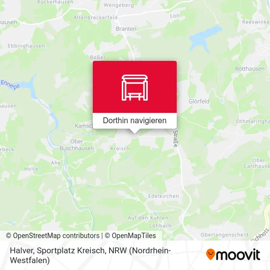 Halver, Sportplatz Kreisch Karte