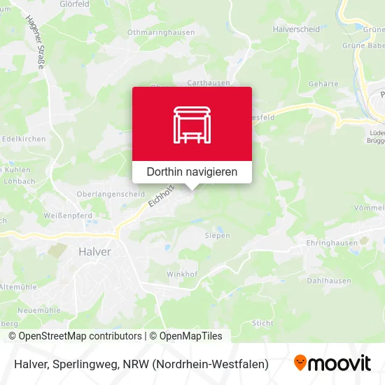 Halver, Sperlingweg Karte