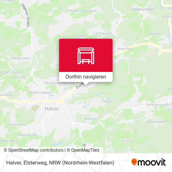 Halver, Elsterweg Karte