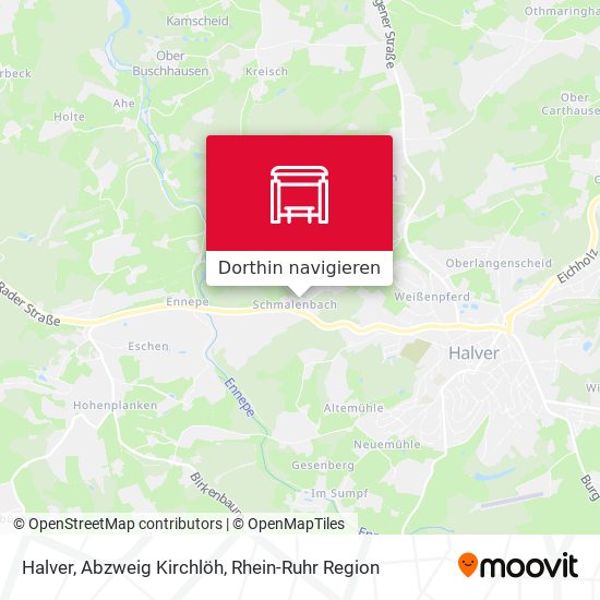 Halver, Abzweig Kirchlöh Karte