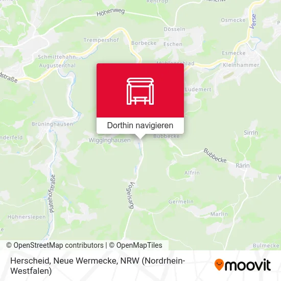 Herscheid, Neue Wermecke Karte