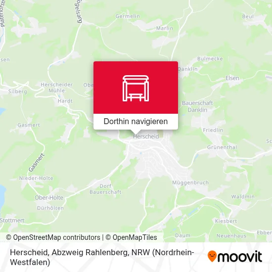 Herscheid, Abzweig Rahlenberg Karte