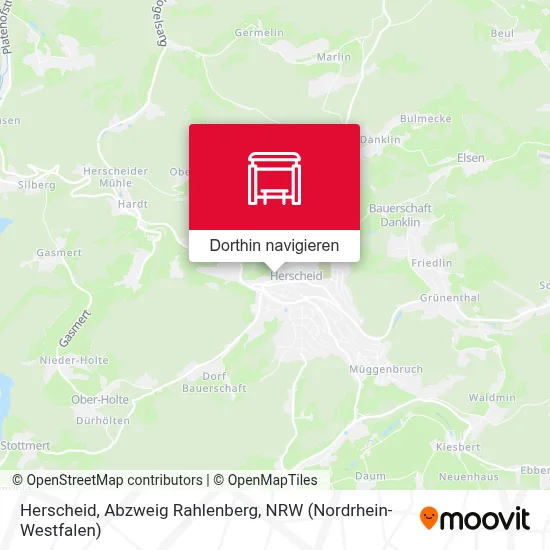 Herscheid, Abzweig Rahlenberg Karte