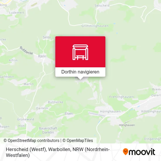 Herscheid (Westf), Warbollen Karte