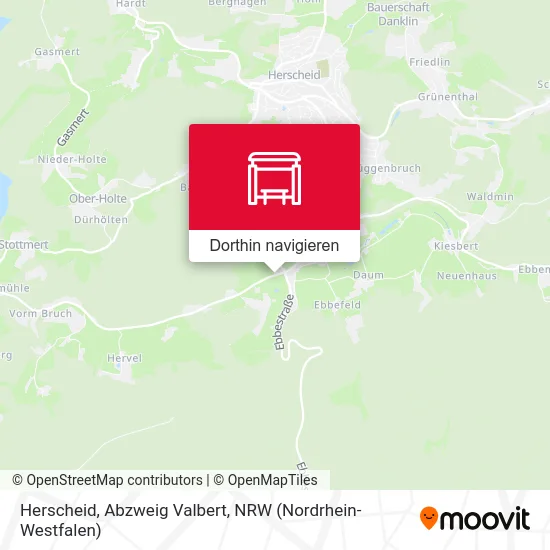 Herscheid, Abzweig Valbert Karte