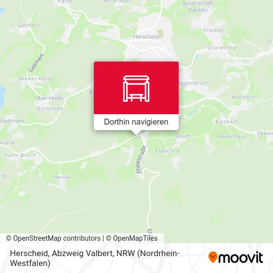 Herscheid, Abzweig Valbert Karte