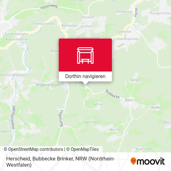 Herscheid, Bubbecke Brinker Karte