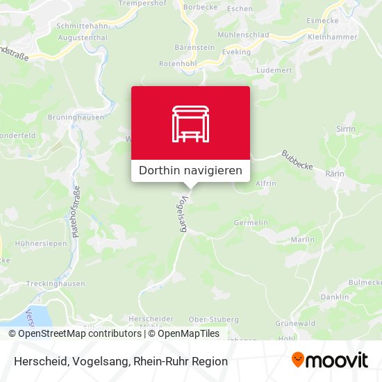 Herscheid, Vogelsang Karte