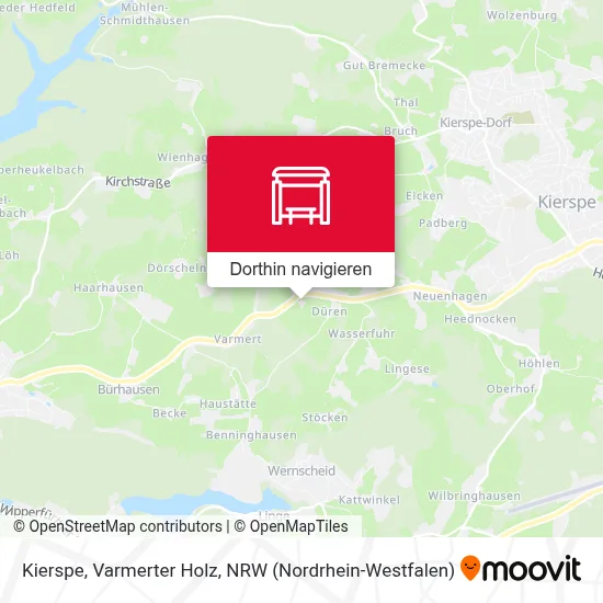 Kierspe, Varmerter Holz Karte