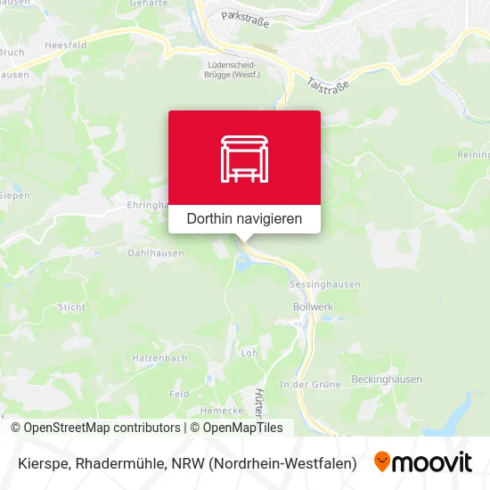 Kierspe, Rhadermühle Karte