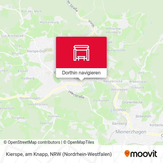 Kierspe, am Knapp Karte