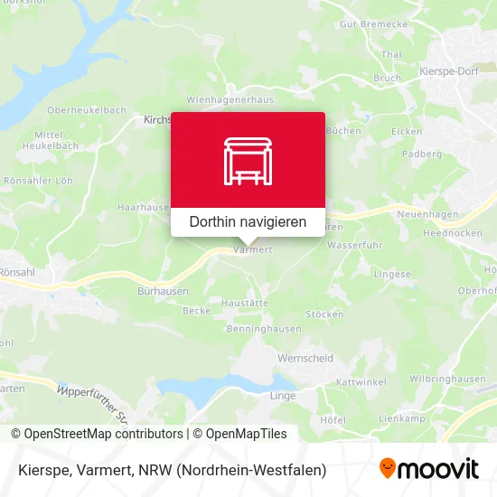 Kierspe, Varmert Karte