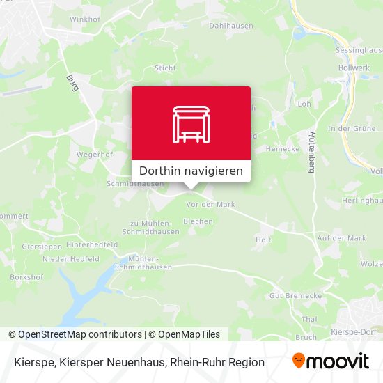 Kierspe, Kiersper Neuenhaus Karte