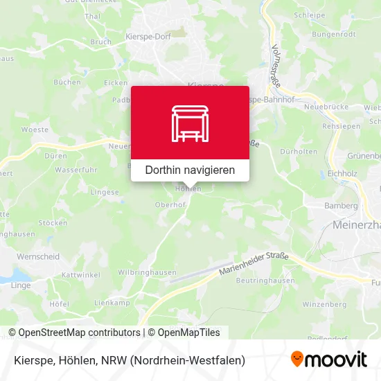 Kierspe, Höhlen Karte