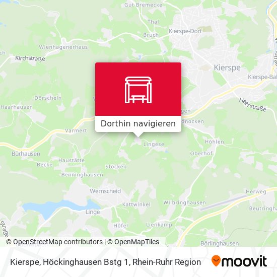Kierspe, Höckinghausen Bstg 1 Karte