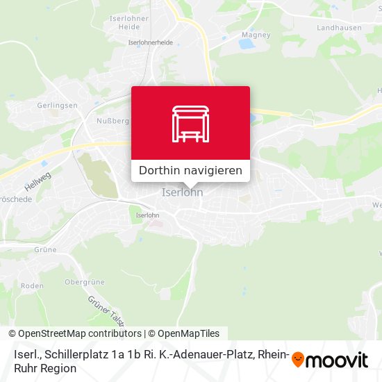 Iserl., Schillerplatz 1a 1b Ri. K.-Adenauer-Platz Karte