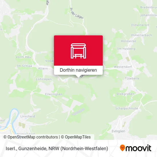 Iserl., Gunzenheide Karte