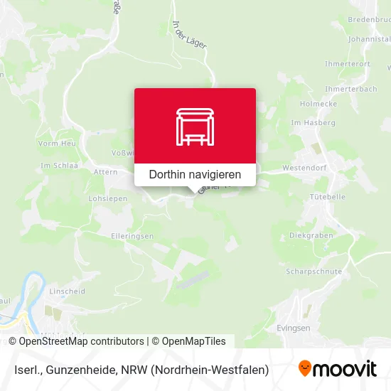 Iserl., Gunzenheide Karte