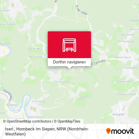 Iserl., Hombeck Im Siepen Karte