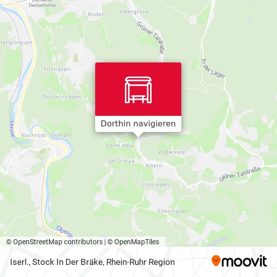 Iserl., Stock In Der Bräke Karte