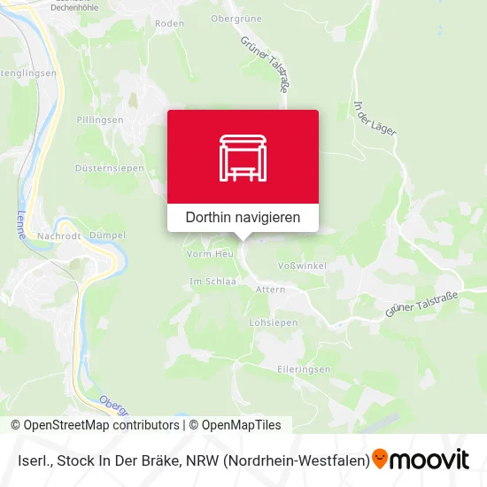 Iserl., Stock In Der Bräke Karte