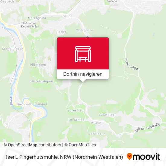 Iserl., Fingerhutsmühle Karte