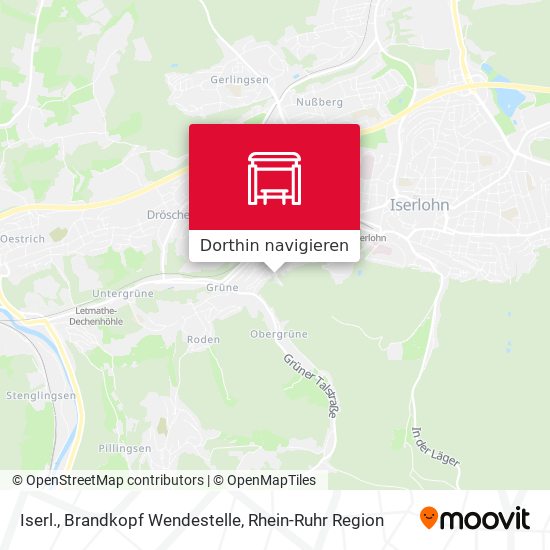 Iserl., Brandkopf Wendestelle Karte